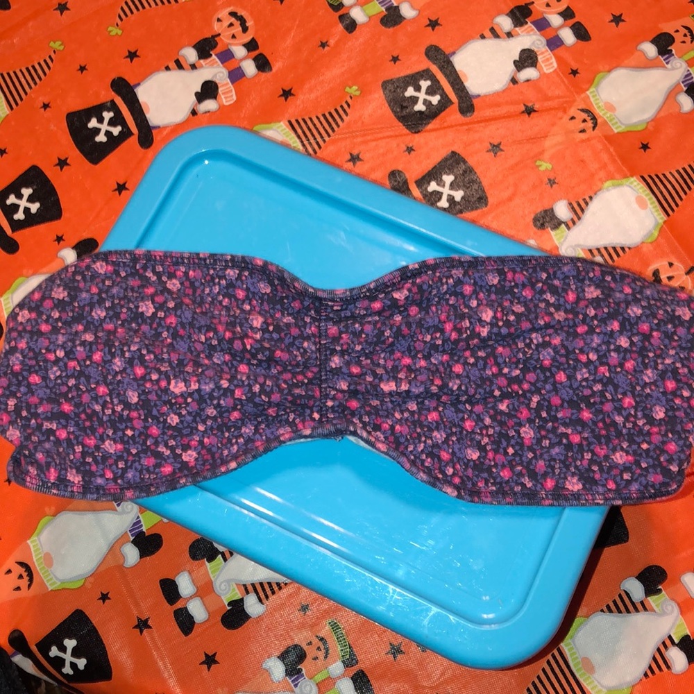 Garage purple flowered bandeau, Y2K era